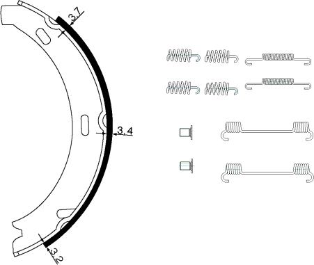 Pagid H9435 - Bremžu loku kompl., Stāvbremze www.autospares.lv