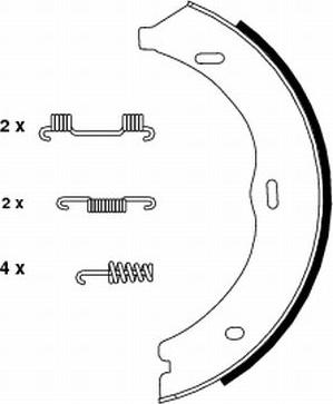 Pagid H9685 - Bremžu loku kompl., Stāvbremze www.autospares.lv