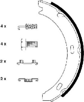 Pagid H8075 - Bremžu loku kompl., Stāvbremze www.autospares.lv