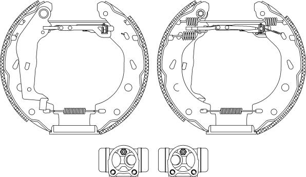 Pagid R1165 - Комплект тормозных колодок, барабанные www.autospares.lv