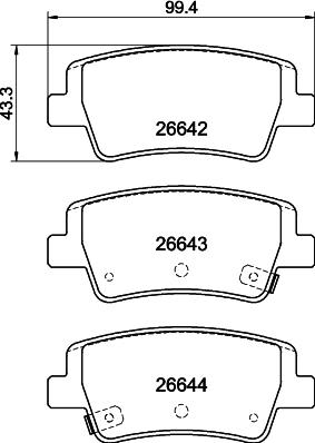 Pagid T4233 - Bremžu uzliku kompl., Disku bremzes www.autospares.lv