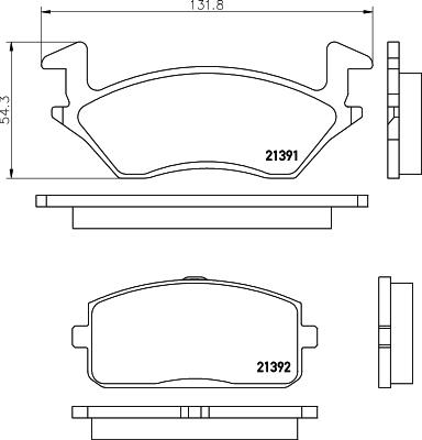 Pagid T0050 - Brake Pad Set, disc brake www.autospares.lv