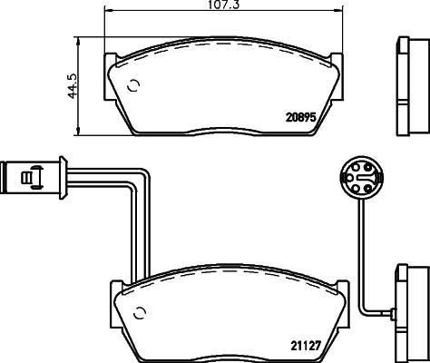 Unipart GBP1212AF - Bremžu uzliku kompl., Disku bremzes autospares.lv