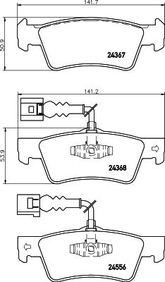 Pagid T1609 - Bremžu uzliku kompl., Disku bremzes autospares.lv