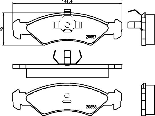 Pagid T1003 - Bremžu uzliku kompl., Disku bremzes www.autospares.lv