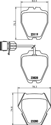 Pagid T1183 - Brake Pad Set, disc brake www.autospares.lv