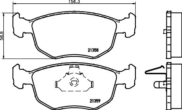 Pagid T1127 - Bremžu uzliku kompl., Disku bremzes www.autospares.lv