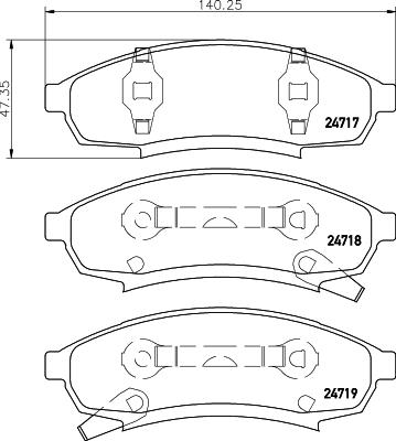 Pagid T1812 - Brake Pad Set, disc brake www.autospares.lv