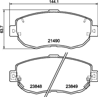 Pagid T1323 - Тормозные колодки, дисковые, комплект www.autospares.lv