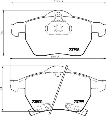 Pagid T1203 - Brake Pad Set, disc brake www.autospares.lv