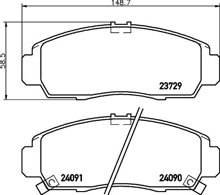 Pagid T1284 - Bremžu uzliku kompl., Disku bremzes autospares.lv