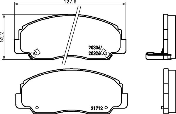 Pagid T1286 - Тормозные колодки, дисковые, комплект www.autospares.lv