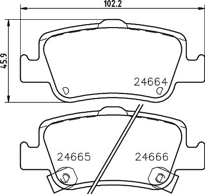 Pagid T1727 - Bremžu uzliku kompl., Disku bremzes autospares.lv