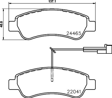 Pagid T2443 - Bremžu uzliku kompl., Disku bremzes autospares.lv