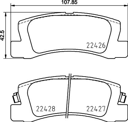 Pagid T2573 - Brake Pad Set, disc brake www.autospares.lv