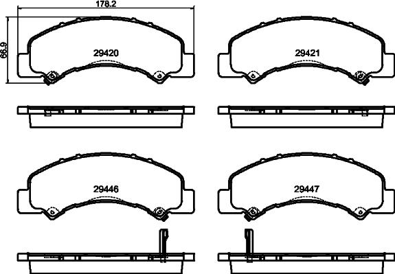 Pagid T2809 - Bremžu uzliku kompl., Disku bremzes www.autospares.lv