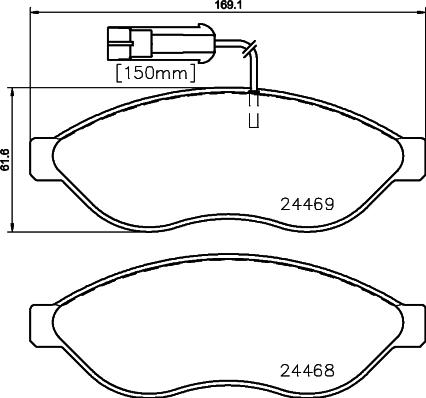 Pagid T2265 - Bremžu uzliku kompl., Disku bremzes autospares.lv