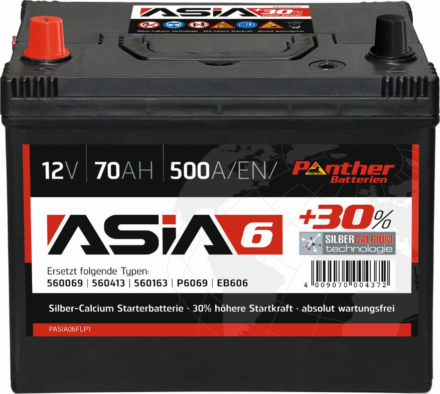 PANTHER SB.ASIA06 - Startera akumulatoru baterija www.autospares.lv