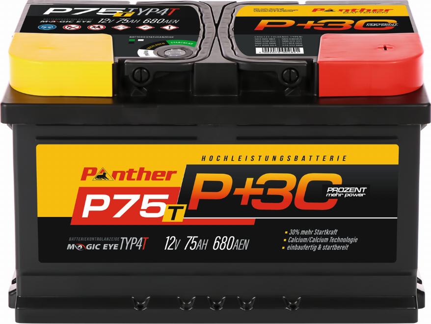 PANTHER SB.P75T - Starter Battery www.autospares.lv