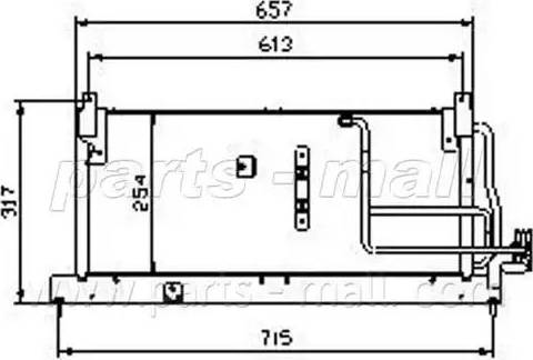 Parts-Mall PXNC1-011 - Kondensators, Gaisa kond. sistēma www.autospares.lv