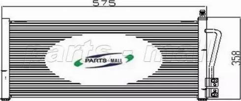 Parts-Mall PXNC2-003 - Kondensators, Gaisa kond. sistēma autospares.lv