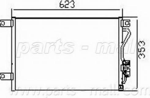 Parts-Mall PXNCG-012 - Kondensators, Gaisa kond. sistēma www.autospares.lv