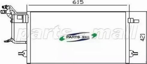 Parts-Mall PXNCT-003 - Kondensators, Gaisa kond. sistēma www.autospares.lv