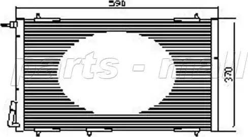 Parts-Mall PXNCX-049L - Kondensators, Gaisa kond. sistēma www.autospares.lv