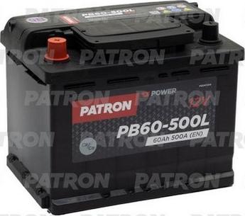 Patron PB60-500L - Startera akumulatoru baterija autospares.lv