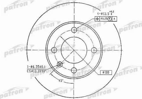 Patron PBD1517 - Brake Disc www.autospares.lv