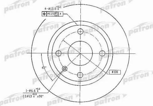 Patron PBD1533 - Bremžu diski www.autospares.lv