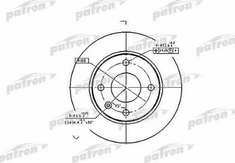 Patron PBD1649 - Bremžu diski autospares.lv