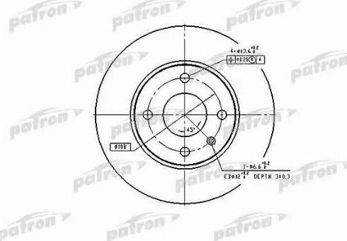 Patron PBD1655 - Bremžu diski www.autospares.lv