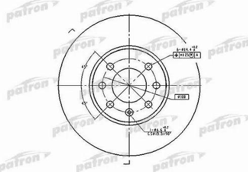 Patron PBD1609 - Bremžu diski autospares.lv