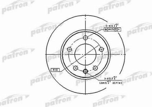 Patron PBD1612 - Bremžu diski www.autospares.lv