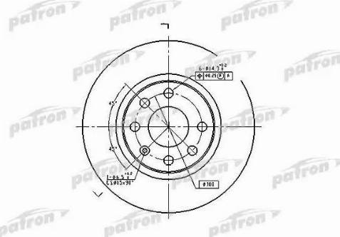 Patron PBD1625 - Bremžu diski www.autospares.lv