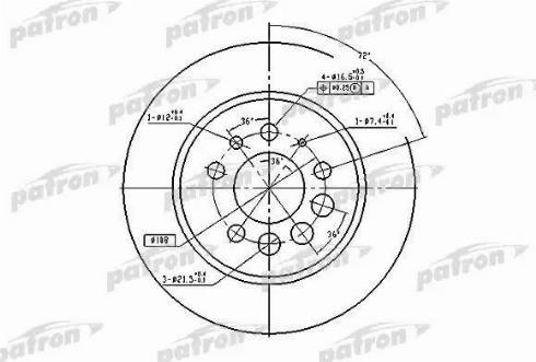 Patron PBD1674 - Brake Disc www.autospares.lv