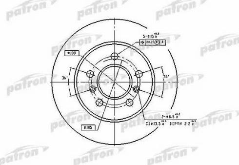 Patron PBD1029 - Тормозной диск www.autospares.lv