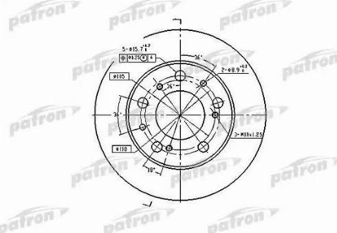 Patron PBD1118 - Bremžu diski autospares.lv