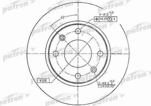 Patron PBD1221 - Тормозной диск www.autospares.lv