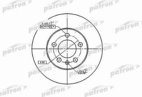 Patron PBD2803 - Bremžu diski www.autospares.lv