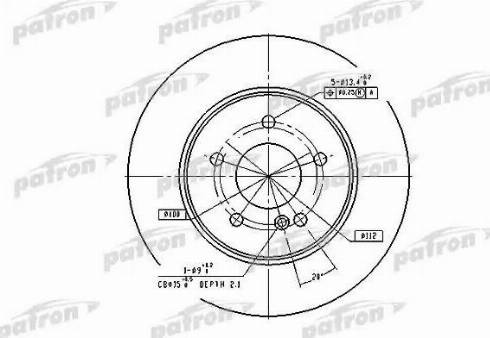 Patron PBD2813 - Bremžu diski autospares.lv