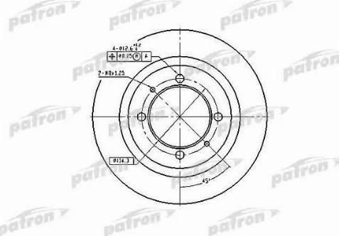 Patron PBD2784 - Bremžu diski www.autospares.lv