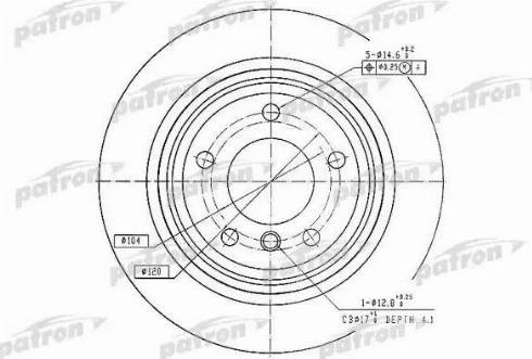 Patron PBD2783 - Bremžu diski autospares.lv