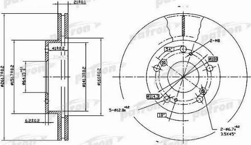 Patron PBD7195 - Bremžu diski www.autospares.lv