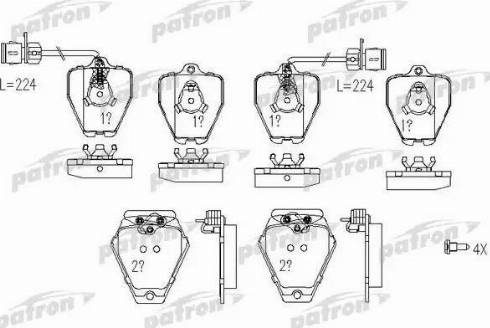 Patron PBP985 - Bremžu uzliku kompl., Disku bremzes autospares.lv