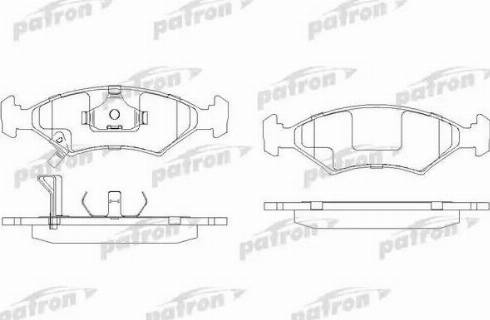 Patron PBP982 - Тормозные колодки, дисковые, комплект www.autospares.lv