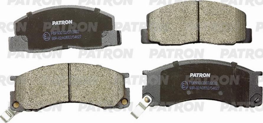 Patron PBP930 - Brake Pad Set, disc brake www.autospares.lv