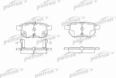 Patron PBP4042 - Тормозные колодки, дисковые, комплект www.autospares.lv