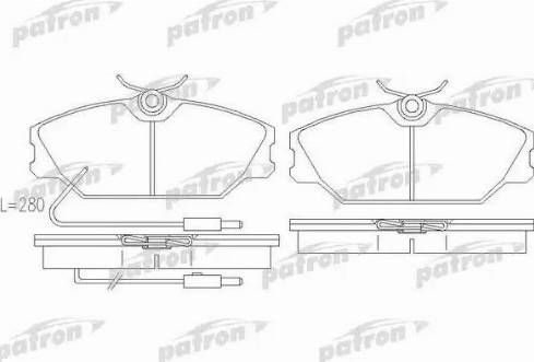 Patron PBP406 - Bremžu uzliku kompl., Disku bremzes autospares.lv